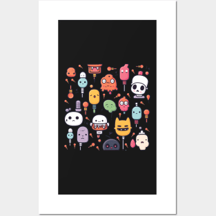 strange and strangers characters kawaii and cute graphic design Posters and Art